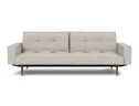Splitback Styletto Sofa Bed Dark Wood With Arms