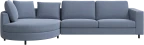 Indivi sofa with chaise longue left