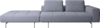 Amsterdam sofa with footstool on left side