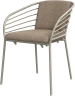 Cancún dining chair with arm & cushion