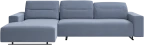 Hampton sofa with adjustable back and resting unit left side