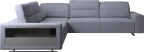 Hampton corner sofa with adjustable back and storage on left side