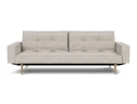 Splitback Styletto Sofa Bed Light Wood With Arms