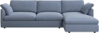 Milano sofa with chaise longue left