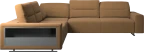 Hampton corner sofa with adjustable back and storage on left side
