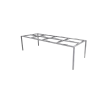 Pure dining table base, 280x100 cm