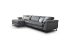 Zeno — Modern recliner sofa with adjustable headrests in a curved, enveloping design.