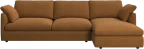 Milano sofa with chaise longue left
