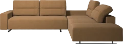 Hampton corner sofa with adjustable back and lounging unit