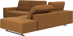 Hampton corner sofa with adjustable back and storage on left side