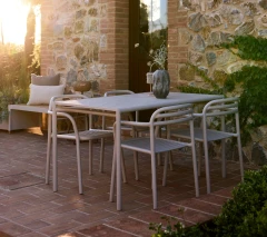 Bliss dining table rect. incl. 4 armchairs