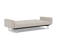 Splitback Chrome Sofa Bed With Arms