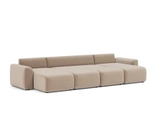 Norum Sofa Bed U-shape With Chunky Arms