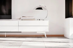 Fermo media unit with drop down door and drawer