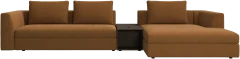 Bergamo chaise longue sofa with storage