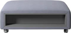 Hampton footstool on wheels with storage left and right sides