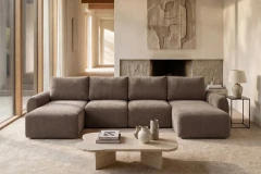 Norum Sofa Bed U-shape With Curve Arms