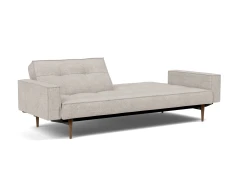 Splitback Styletto Sofa Bed Dark Wood With Arms