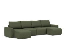 Norum Sofa Bed U-shape With Chunky Arms