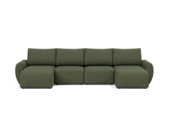 Norum Sofa Bed U-shape With Curve Arms