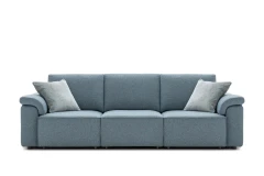 Soho — Linear modular sofa with sliding seats and customizable armrests.