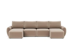 Norum Sofa Bed U-shape With Curve Arms