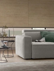 Hill — Linear sofa with extendable seats, adjustable headrests, and customizable armrests.