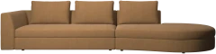 Bergamo sofa with round lounging unit,right