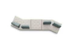 Houston light — Space-saving low modular sofa with light quilting on the seat and backrests.