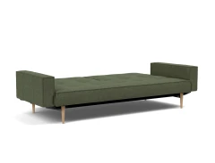 Splitback Styletto Sofa Bed Light Wood With Arms