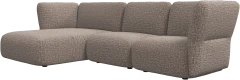 Paraggi 2-seater with chaise longue left