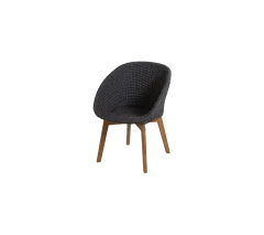 Peacock chair w/teak legs