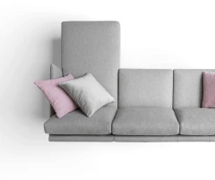 Mimas — Space-saving sofa with varying backrest heights and asymmetrical corner seating.