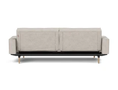 Splitback Styletto Sofa Bed Light Wood With Arms