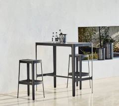 Cut bar chair, stackable