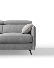 Vanessa — Modern sofa with adjustable headrests and asymmetrical corner seating.