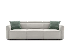 Hill — Linear sofa with extendable seats, adjustable headrests, and customizable armrests.