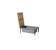 Conic box table, 74x52 cm