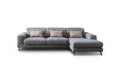 Harvey — Rounded sofa with extendable seats and adjustable headrests.