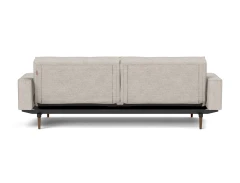 Splitback Styletto Sofa Bed Dark Wood With Arms