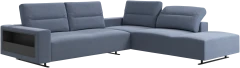 Hampton corner sofa with adjustable back and storage on left side