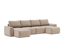 Norum Sofa Bed U-shape With Chunky Arms