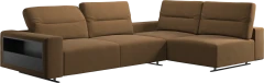 Hampton corner sofa with adjustable back and storage on right side