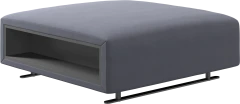 Hampton footstool with storage left and right sides