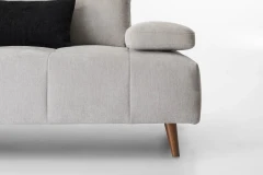 Joplin — Quilted modular sofa with adjustable headrests and armrests, and sliding backrests