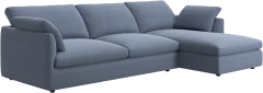 Milano sofa with chaise longue left