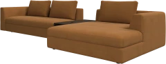 Bergamo chaise longue sofa with storage
