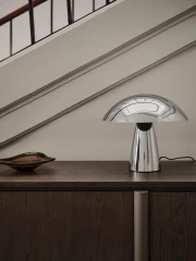 Nest table lamp metal/fabric