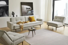 Dublexo Styletto Sofa Bed Dark Wood With Arms