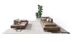 Bacio Light — Space-saving modular sofa with a compact design and movable backrests – also available in leather.